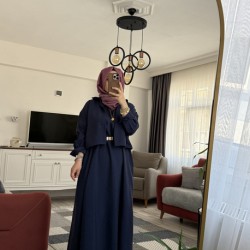 Gömlek elbise lacivert