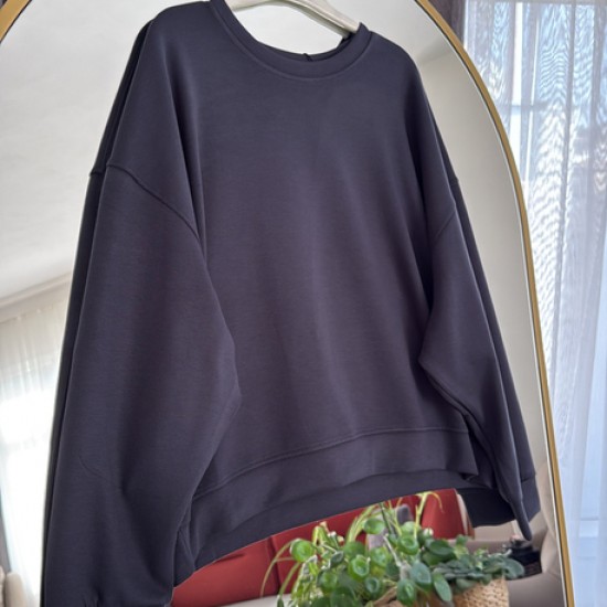 Oysho crop sweat antrasit