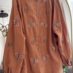 İşlemeli tasarım kimona Soğankabuğu