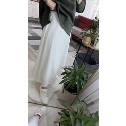 Oslo saten etek beyaz