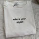 Yazılı Sweat beyaz