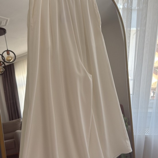 Etek pantalon kırık beyaz