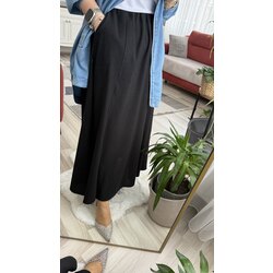 Gabardin etek yazlık siyah