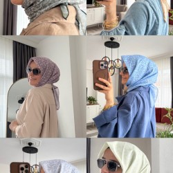 Etnik desen pamuklu eşarp