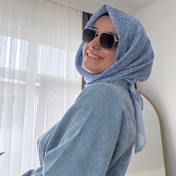 Etnik desen pamuklu eşarp