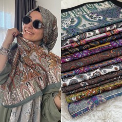 Etnik desen pamuk vual şal