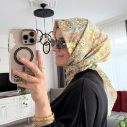 Etnik desen pamuklu eşarp