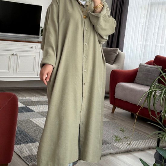 Görkem tunik yağyeşil